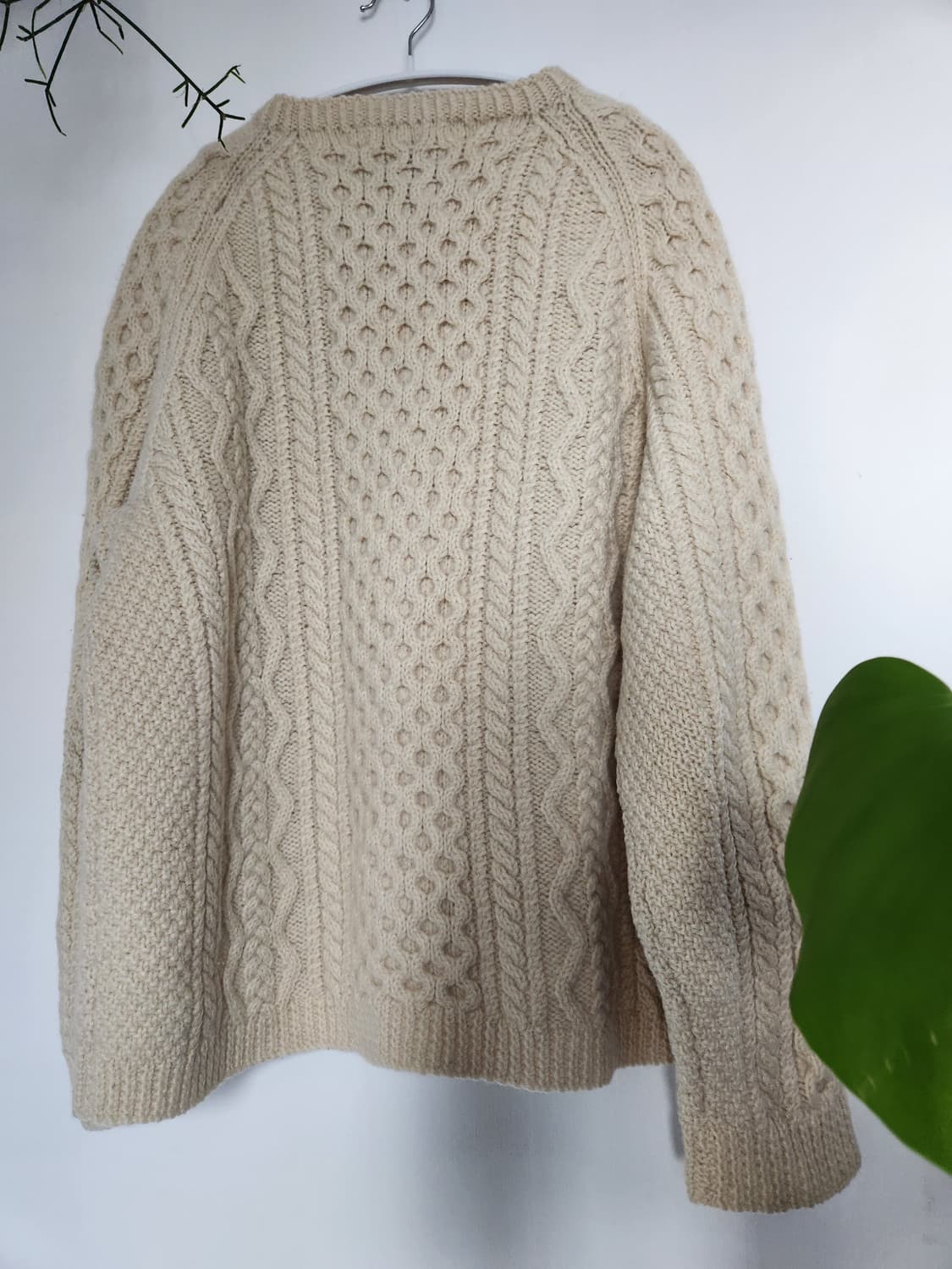 아일랜드 핸드니팅 퓨어 울 아란 스웨터 상품이미지7