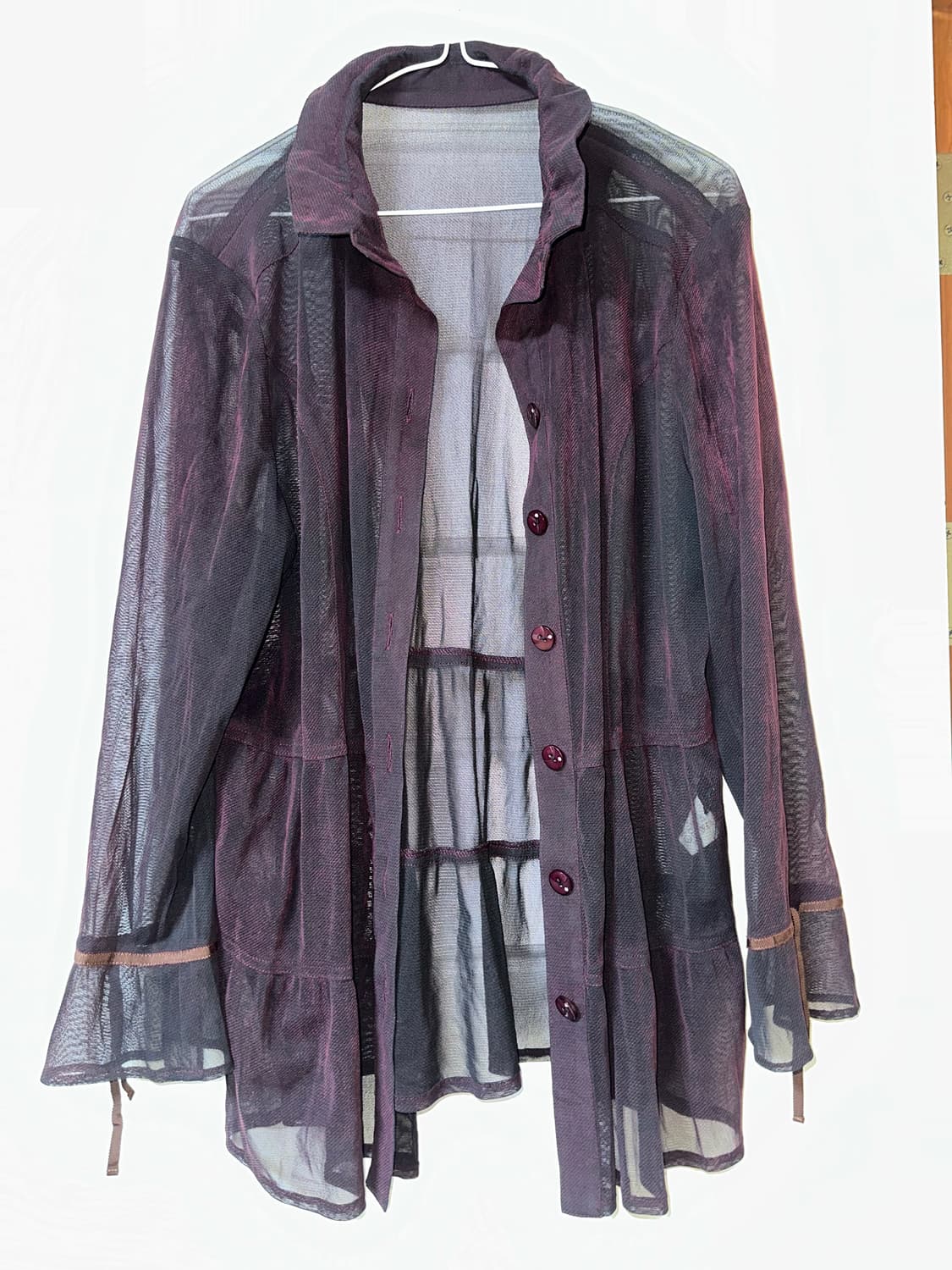 오리엔탈 시스루 가디건 셔츠 상품이미지1