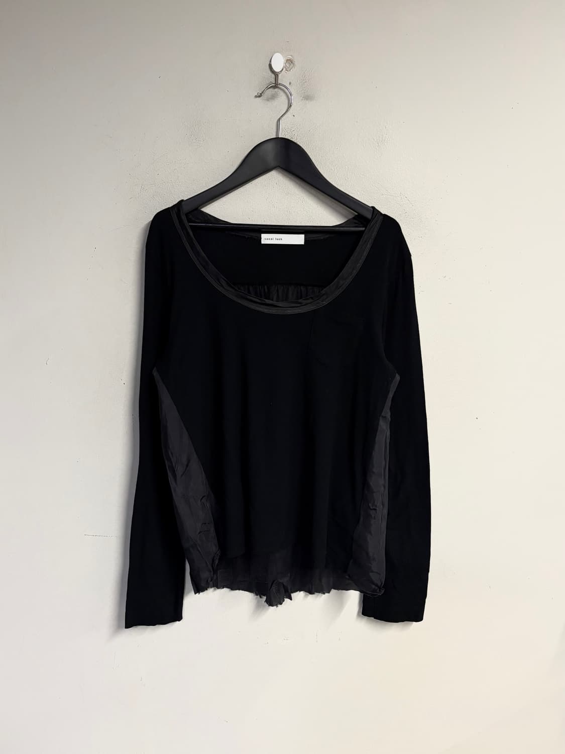 SACAI LUCK mixed fabric long sleeve top  상품이미지1