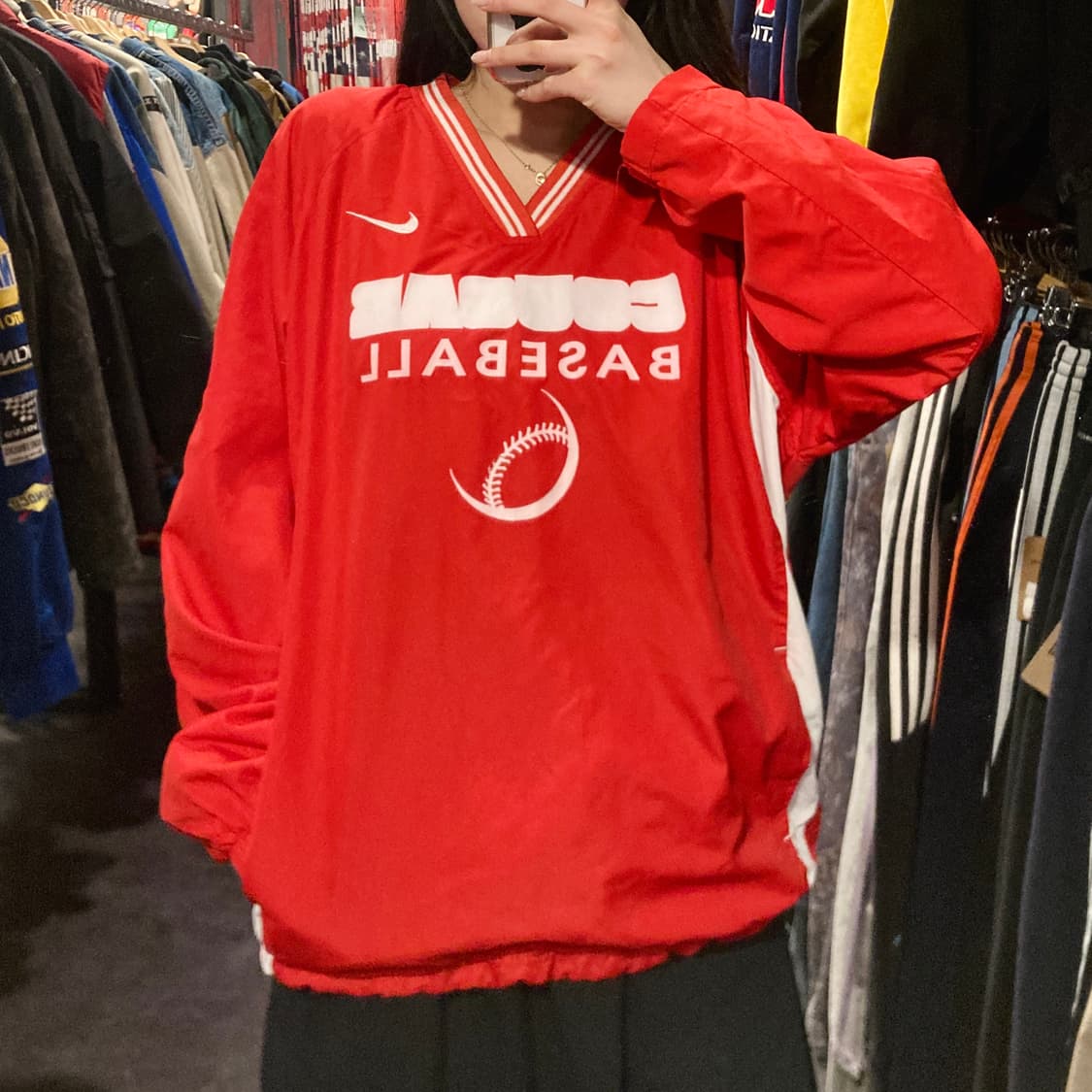 [IM] 나이키 베이스볼 레드 풀오버 웜업 상품이미지3