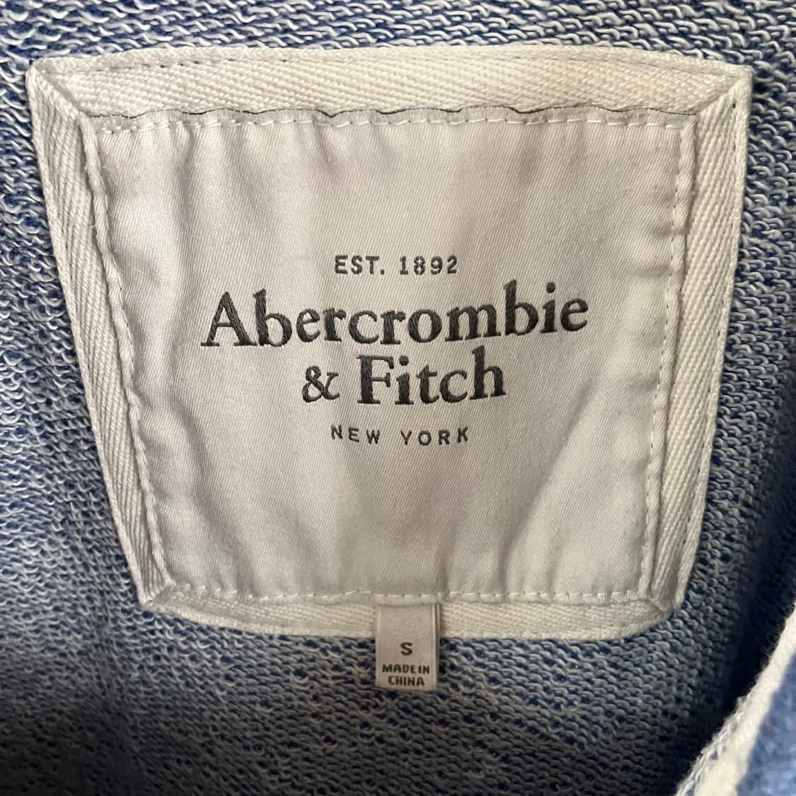 아베크롬비 빈티지 워싱 블루 후드티 S 상품이미지3