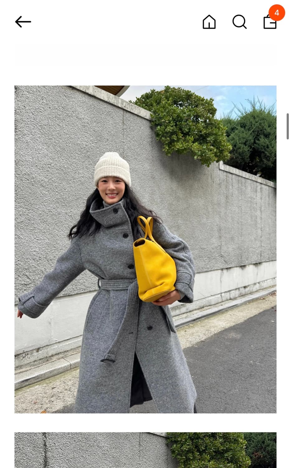 루에브르 벨티드 하이넥 롱코트 02 새상품  상품이미지1