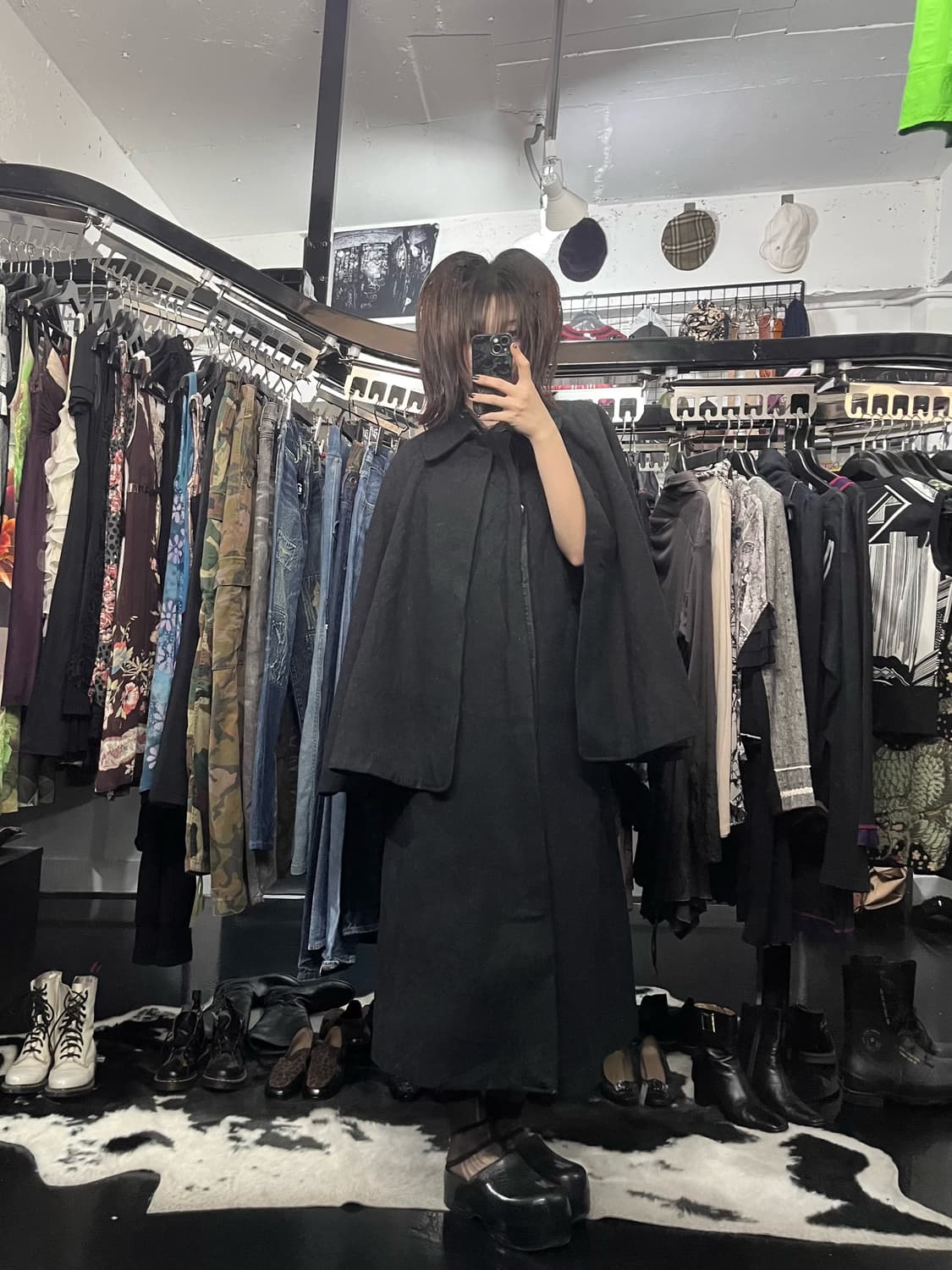 케이프 레이어드 맥시 코트 상품이미지2