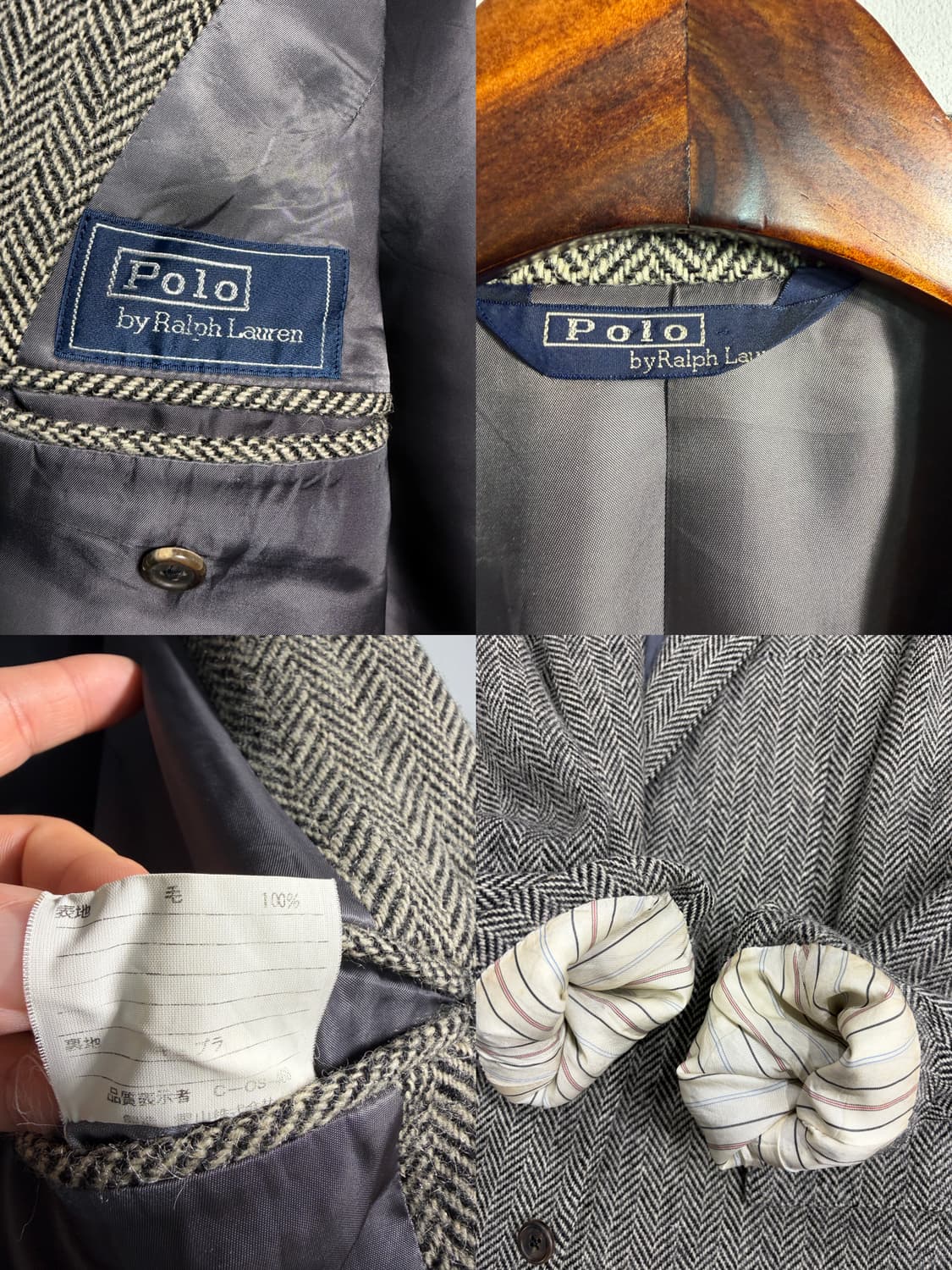 Polo 폴로 랄프로렌 헤링본 자켓 wool 100% 상품이미지9