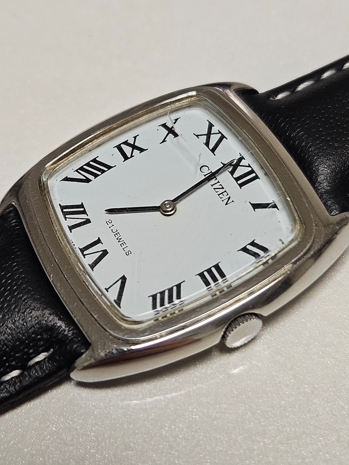 빈티지 시티즌  수동 가죽 시계 상품이미지4