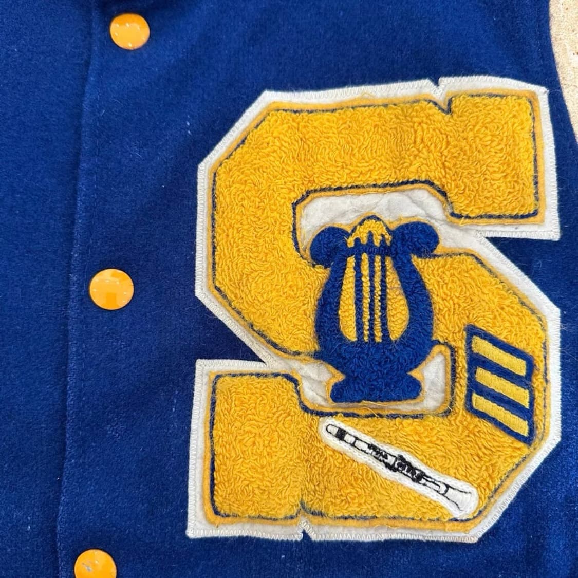 90s USA 메이드 아이비 스타일 아카이브 울 베이스볼 자켓 상품이미지2