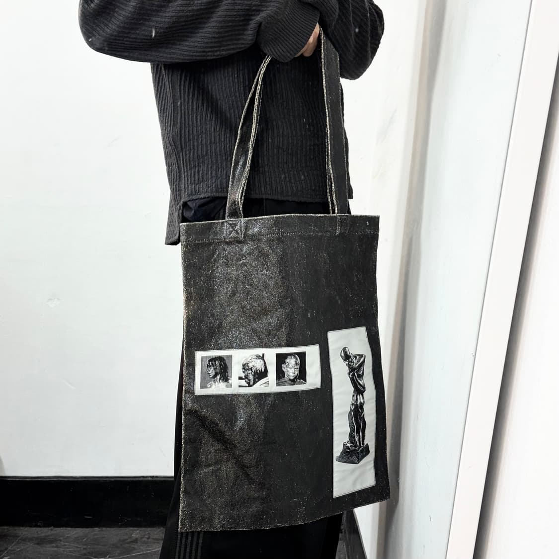 릭오웬스 패치워크 글리터 토트백 상품이미지3