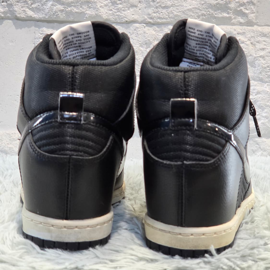 3w-2:나이키 덩크 스카이 하이 블랙 (23.5cm)-키높이6cm 상품이미지3