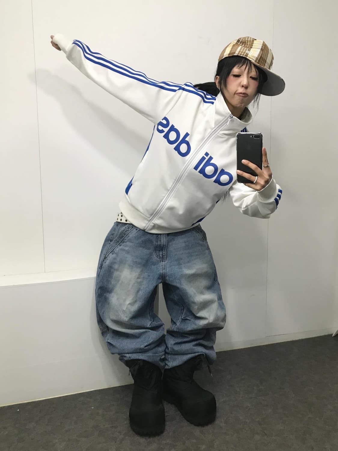 아디다스 로고 흰/파 져지 ( 레어 )  상품이미지7