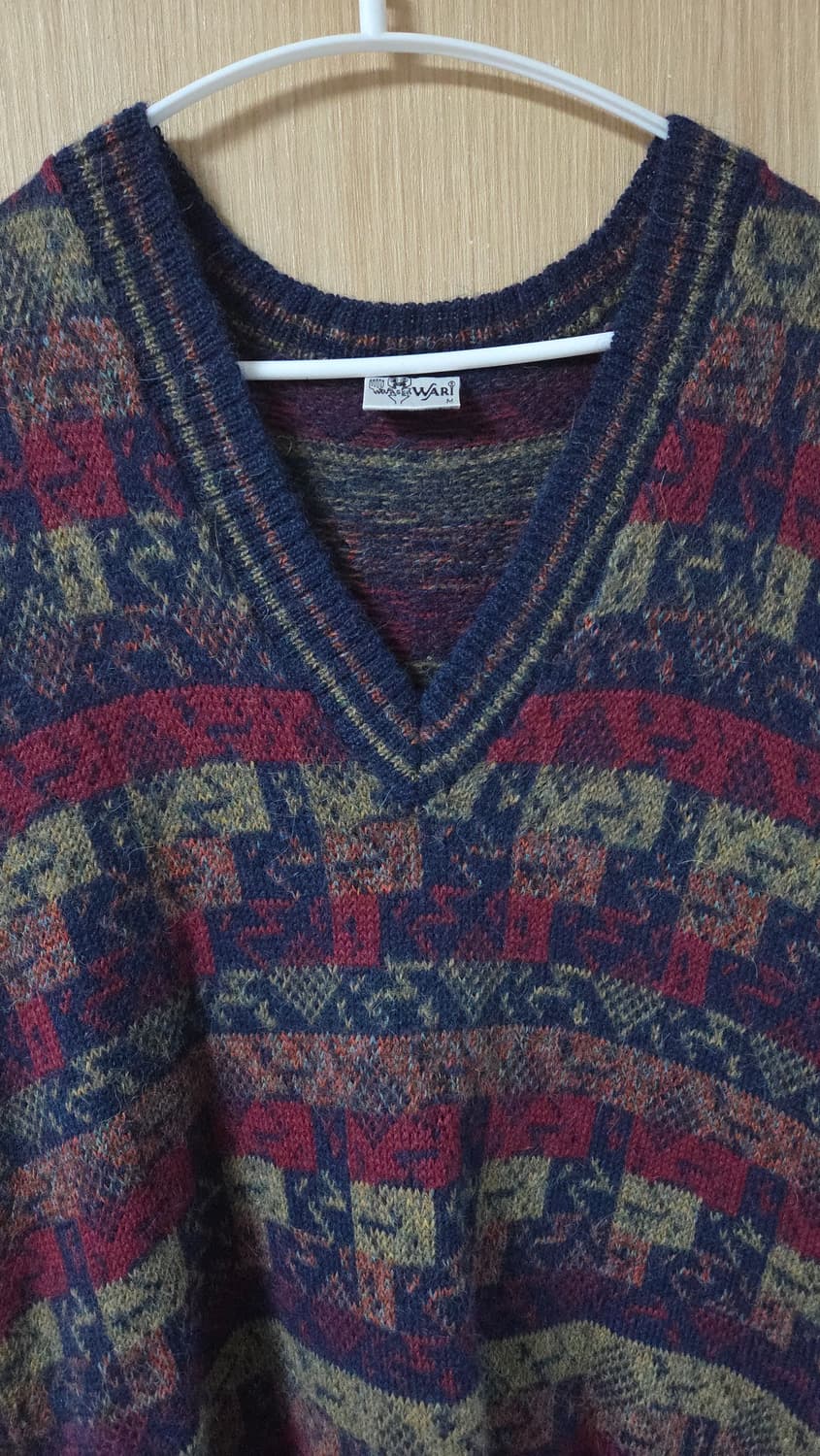 (착샷) 와리 wari 알파카 페어아일 니트 베스트 상품이미지3