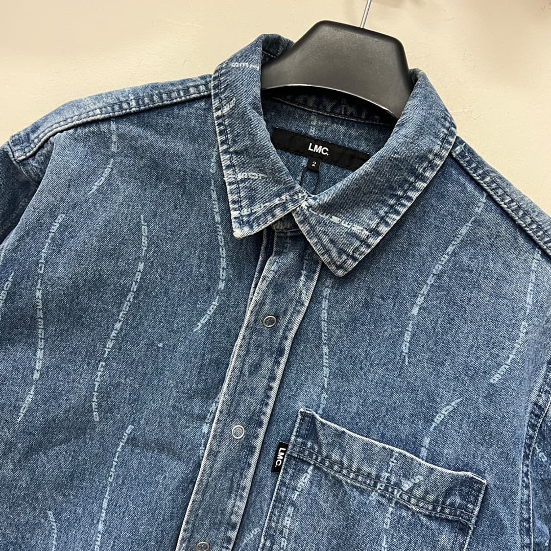 LMC 엘엠씨 웨이브 오버핏 데님 셔츠 자켓 L 상품이미지3