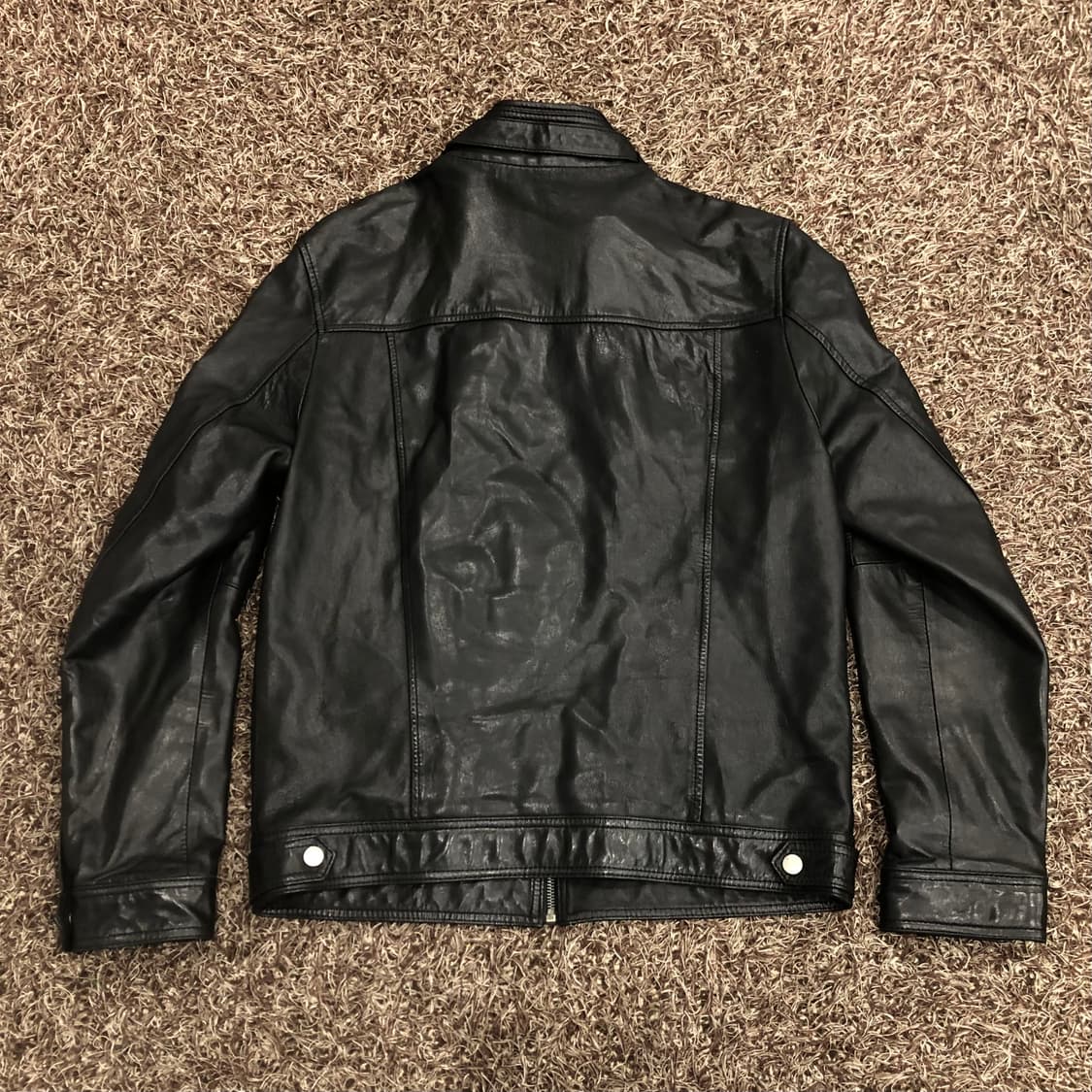 빈티지 양가죽 바이커 레더 가죽 라이더 자켓 상품이미지5