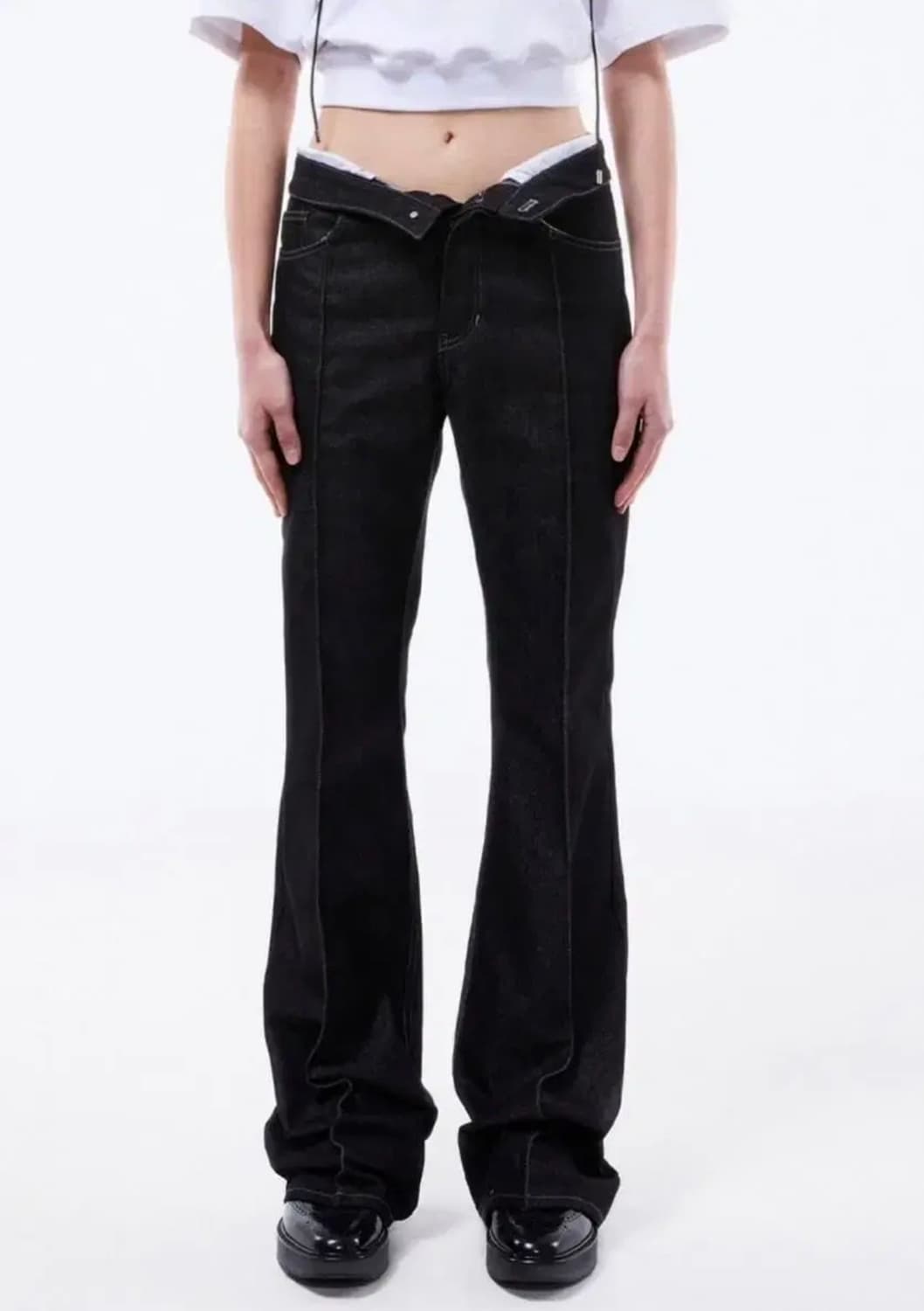 (새상품) 홀페이퍼 웨이스트 폴디드 데님 M사이즈 상품이미지3