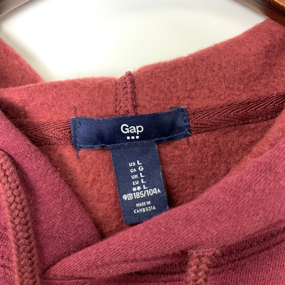 Gap 갭 버건디 후드티 상품이미지6