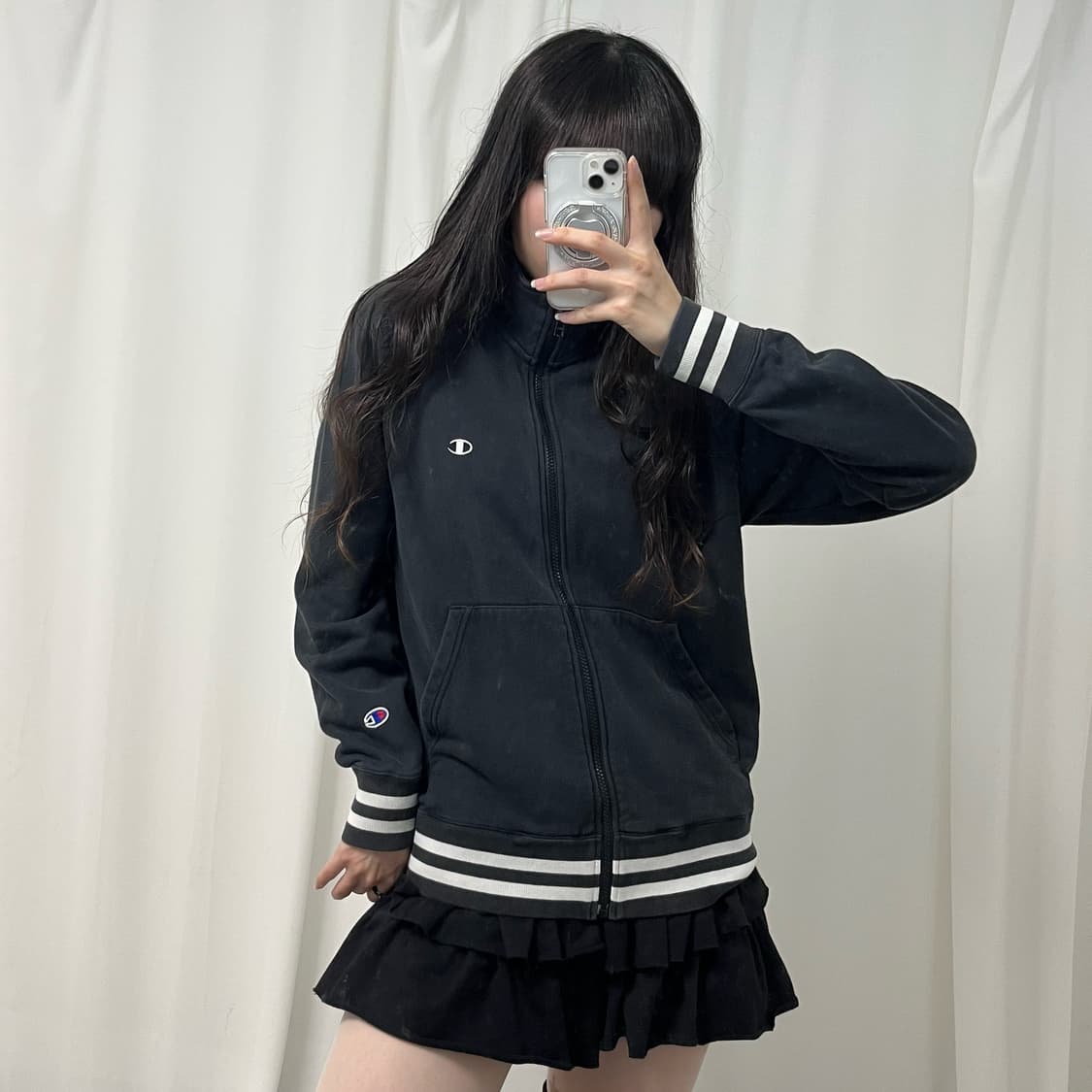 Champion black zip-up 상품이미지2
