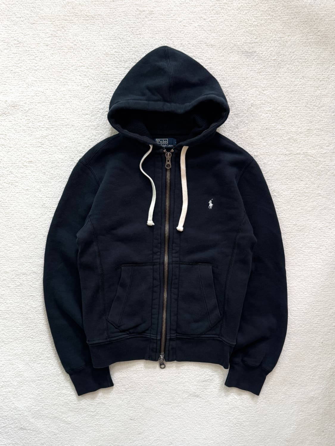 폴로 블랙 써멀 투웨이 후드집업 상품이미지1