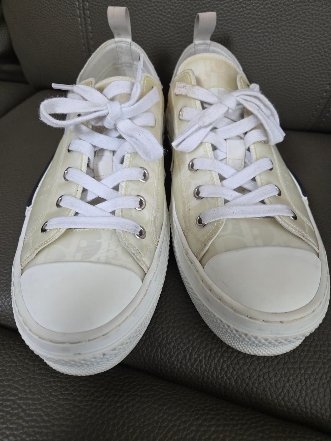 디올 b23 오블리크 스니커즈 로우 화이트 41 (260) 상품이미지2