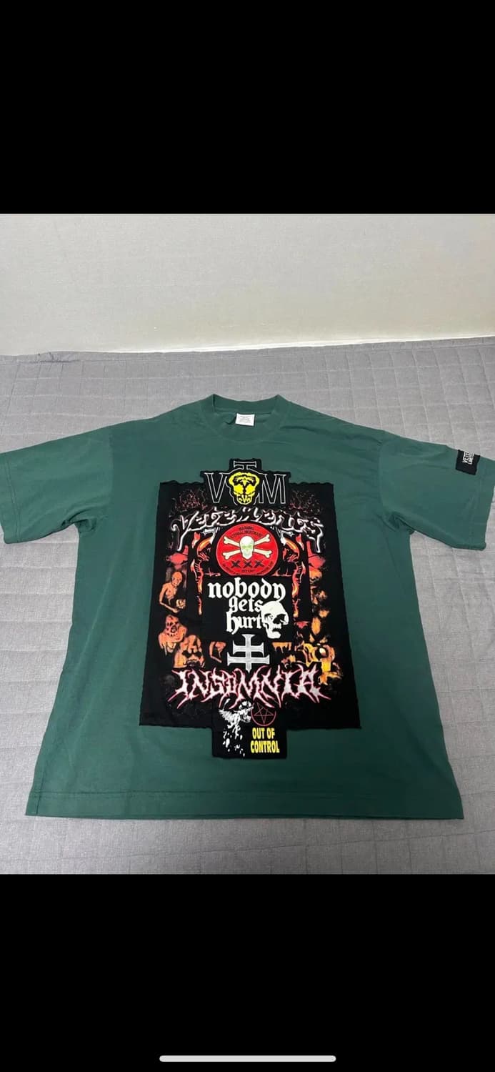 [XS] 베트멍 헤비 메탈 하드코어 월드투어 패치 반팔 티셔츠 상품이미지1