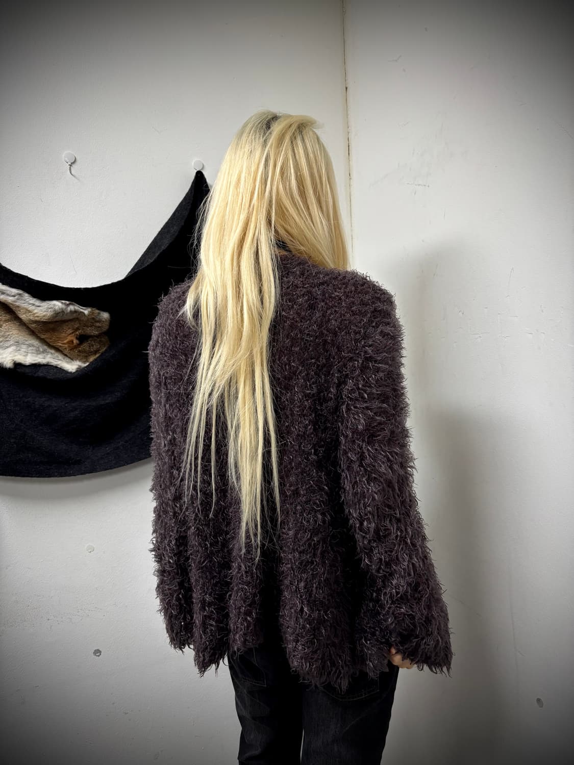 “Vintage” Y2K Grunge Fur Cardigan 상품이미지4