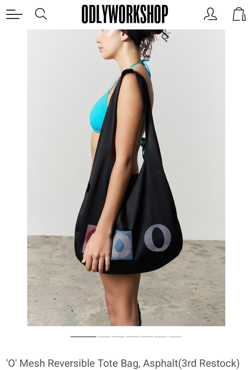 오들리 워크샵 리버시블 매쉬 토트백 상품이미지1