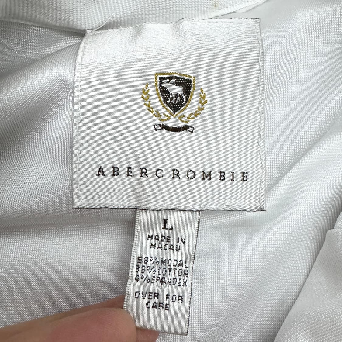 아베크롬비 Y2K 아치로고 트랙탑 져지 화이트 상품이미지5