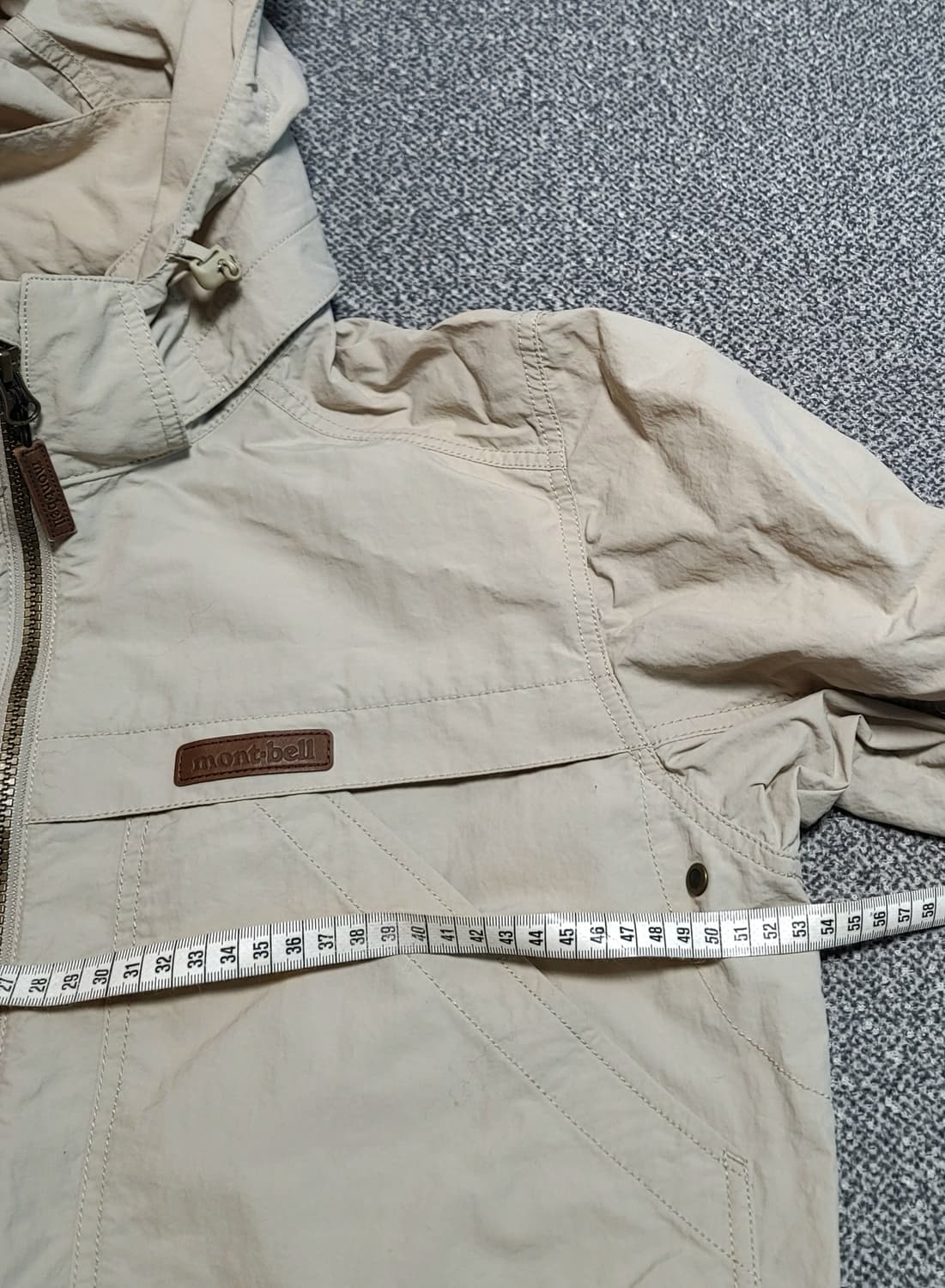 몽벨 후드 마운틴 자켓 M 라이트 베이지 L 상품이미지5