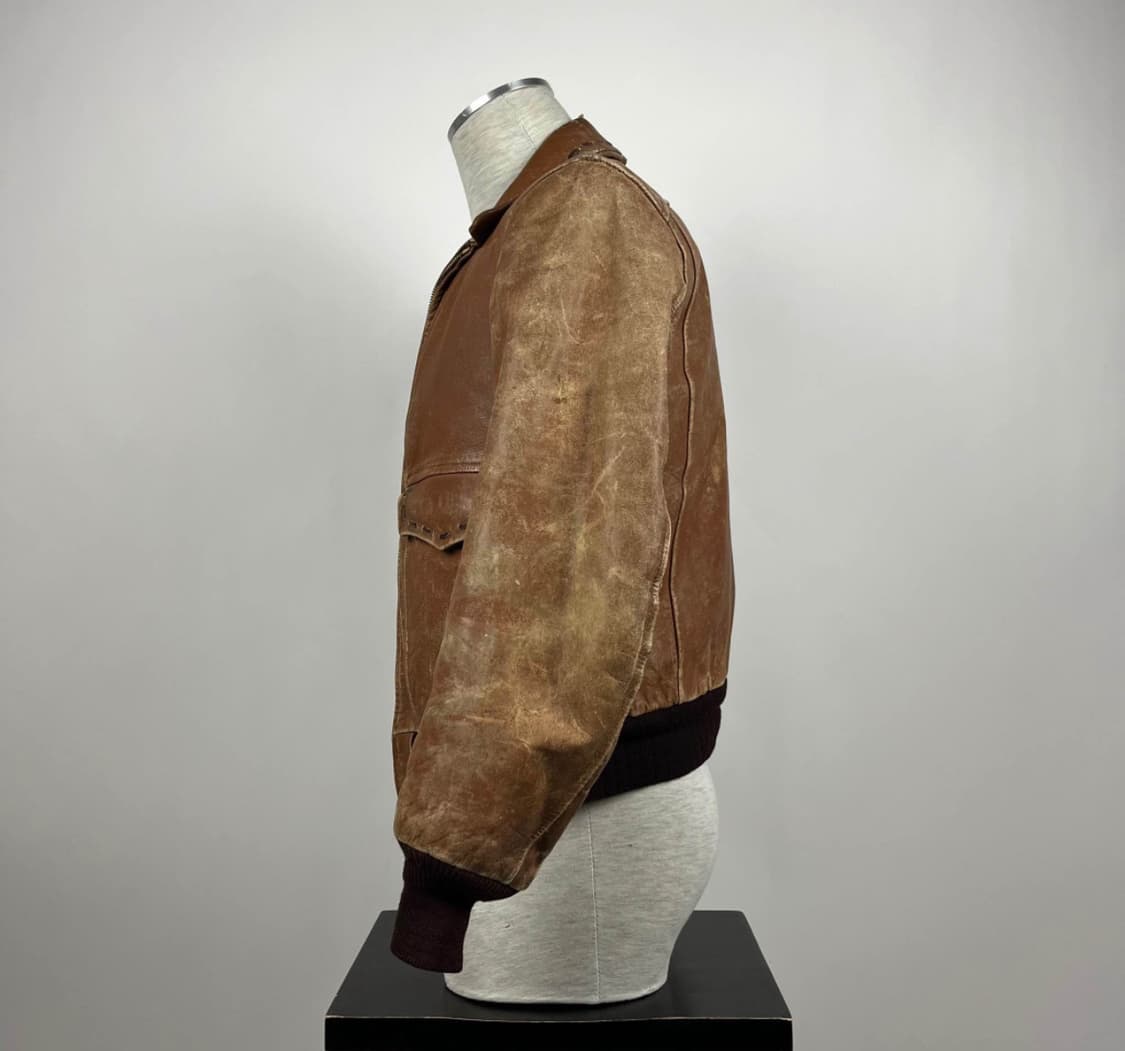 1950s Lakeland 포니홀스하이드 A-2 웨스턴 레더자켓 상품이미지4