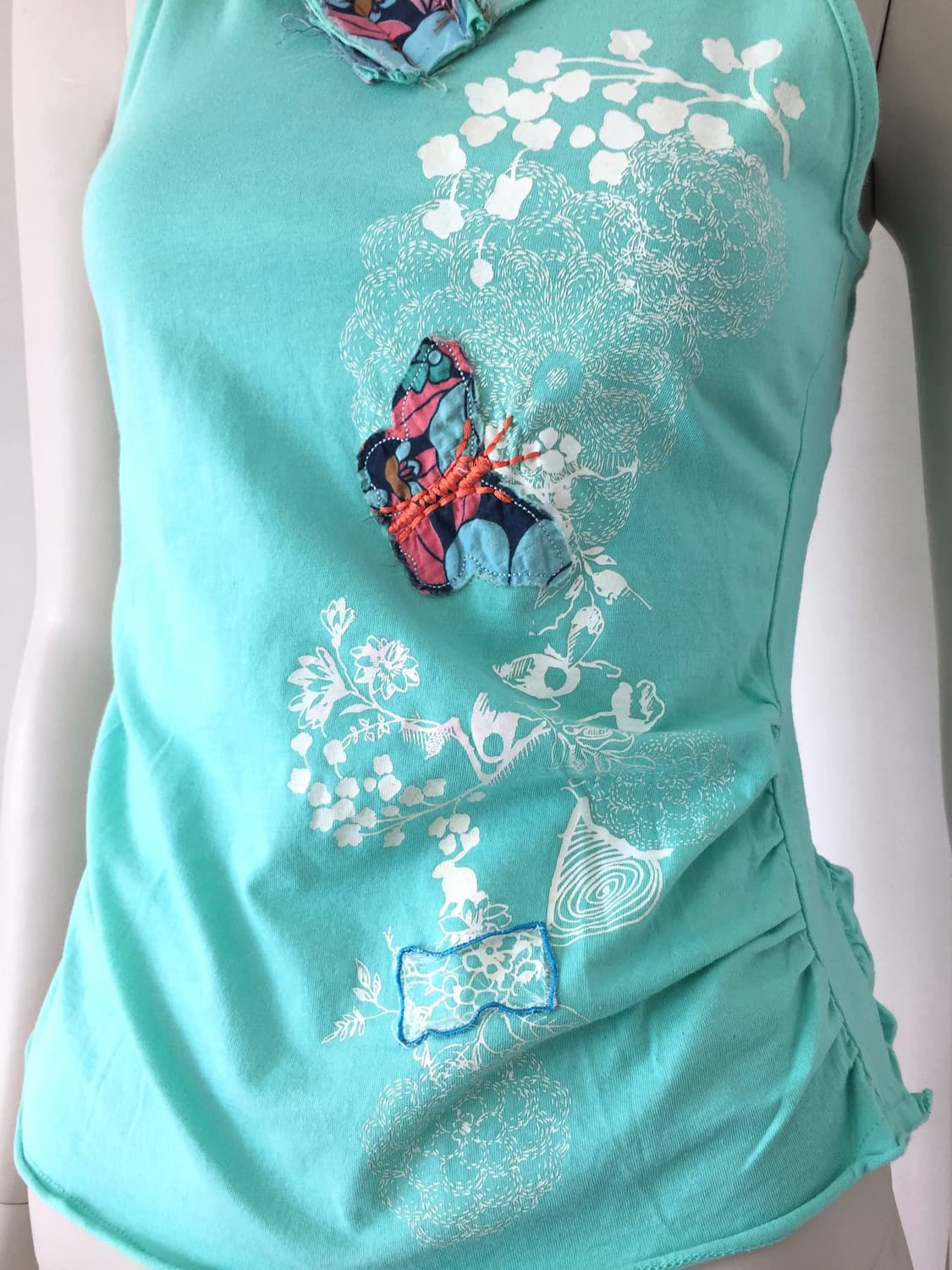 Vintage Oriental Print Mint Cami Top 상품이미지5