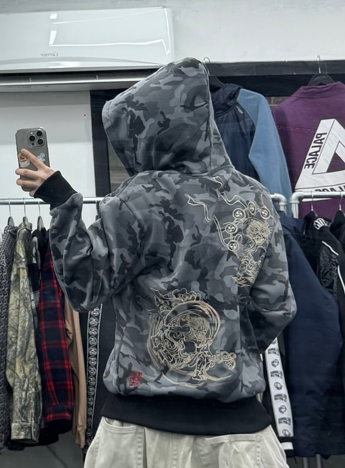 카라쿠리 타마시 오리엔탈 카모 후드집업 상품이미지5