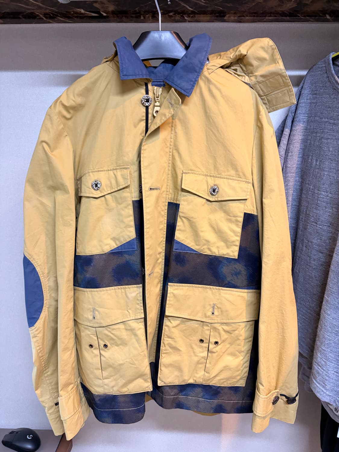 겐조 레오파드 컬러블록 바람막이 자켓  M 상품이미지1