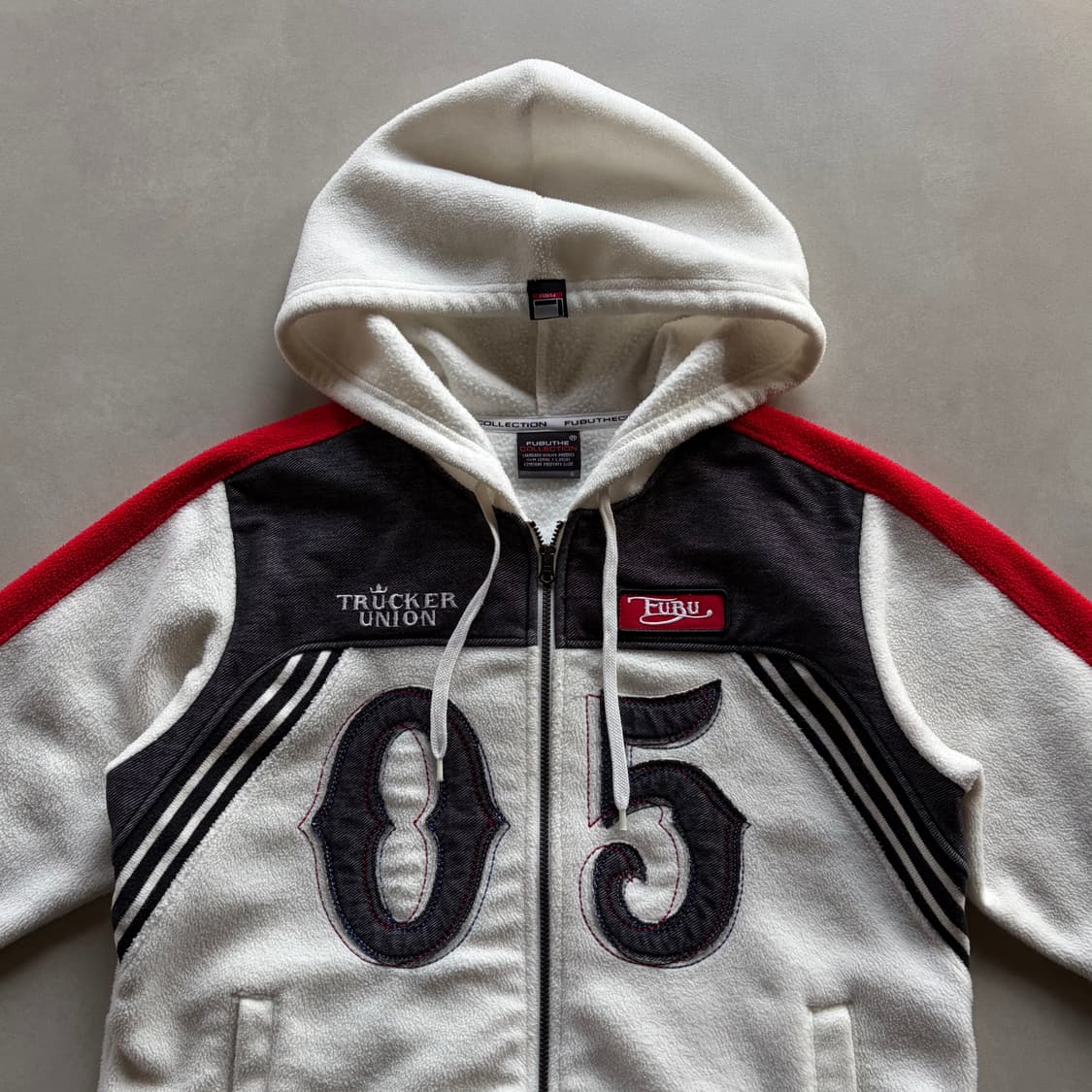 [S]FUBU 후부 y2k 레이싱 플리스 후드집업 상품이미지3