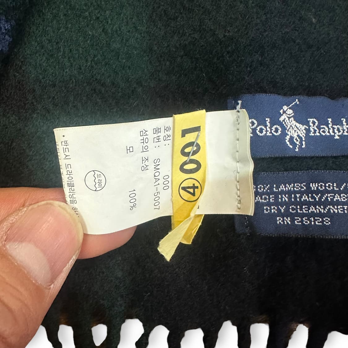 폴로랄프로렌 램스울 체크 머플러 상품이미지5