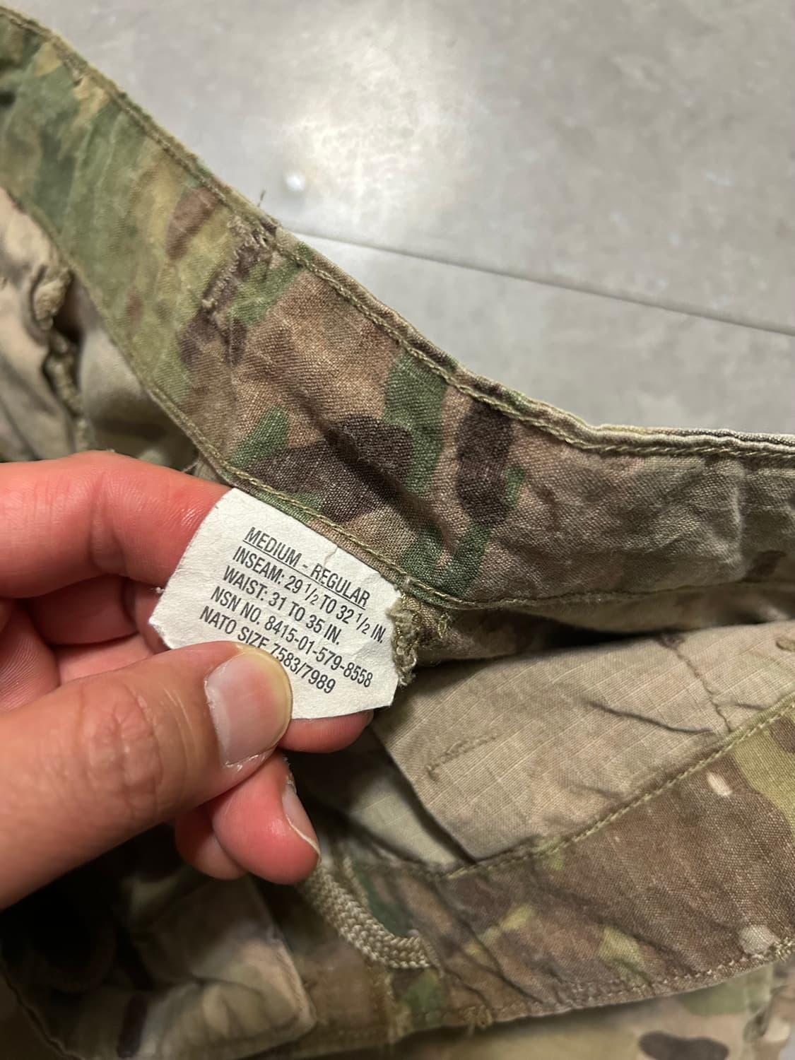 USA 미군 멀티캠  오리지널  BDU 방염 필드팬츠  32인치 상품이미지3