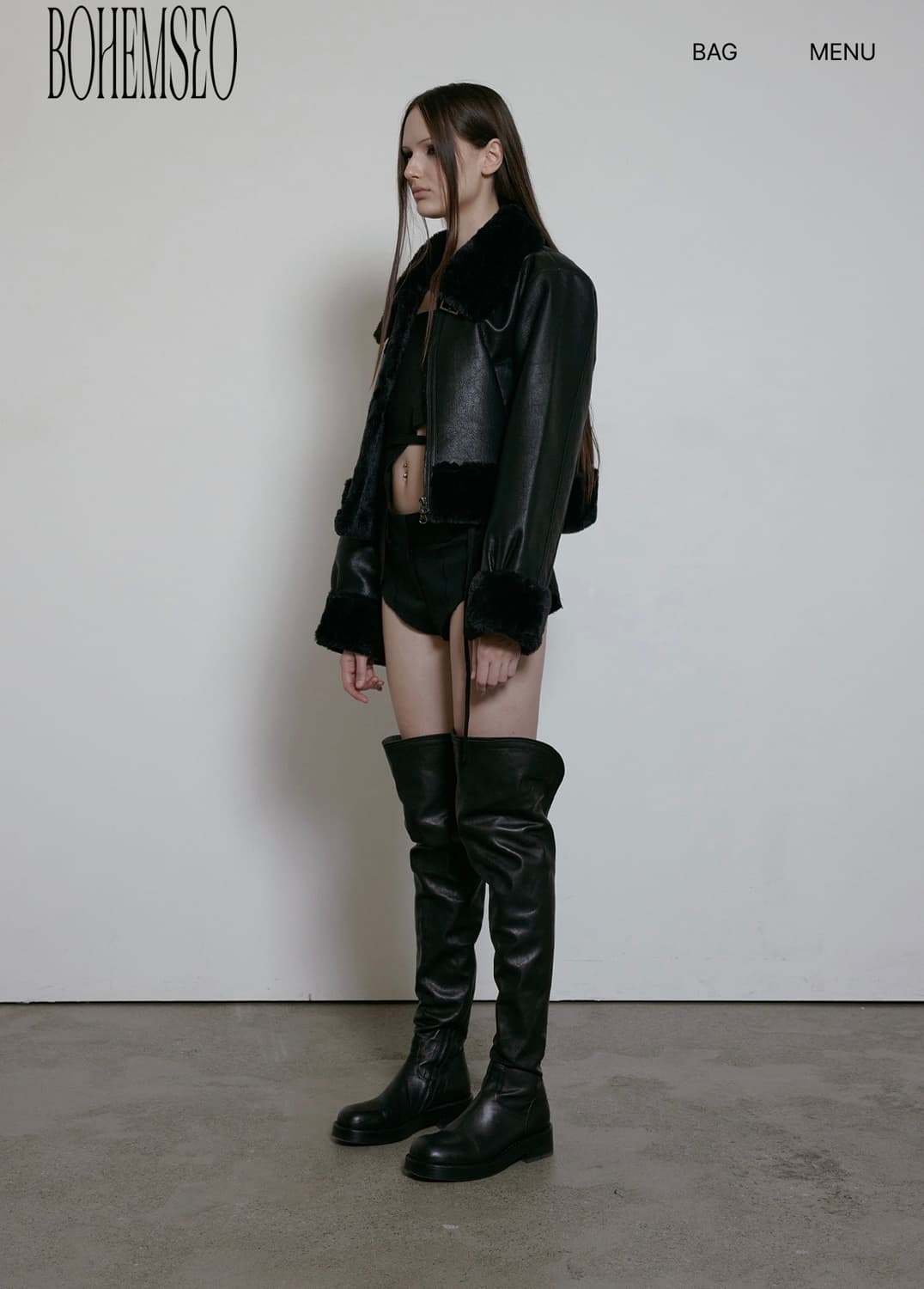Bohemian Seoul high neck short mustang  상품이미지3