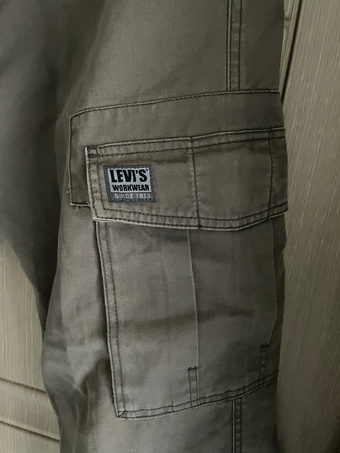 리바이스 카고 와이드 카키 그레이 워크 팬츠 상품이미지5