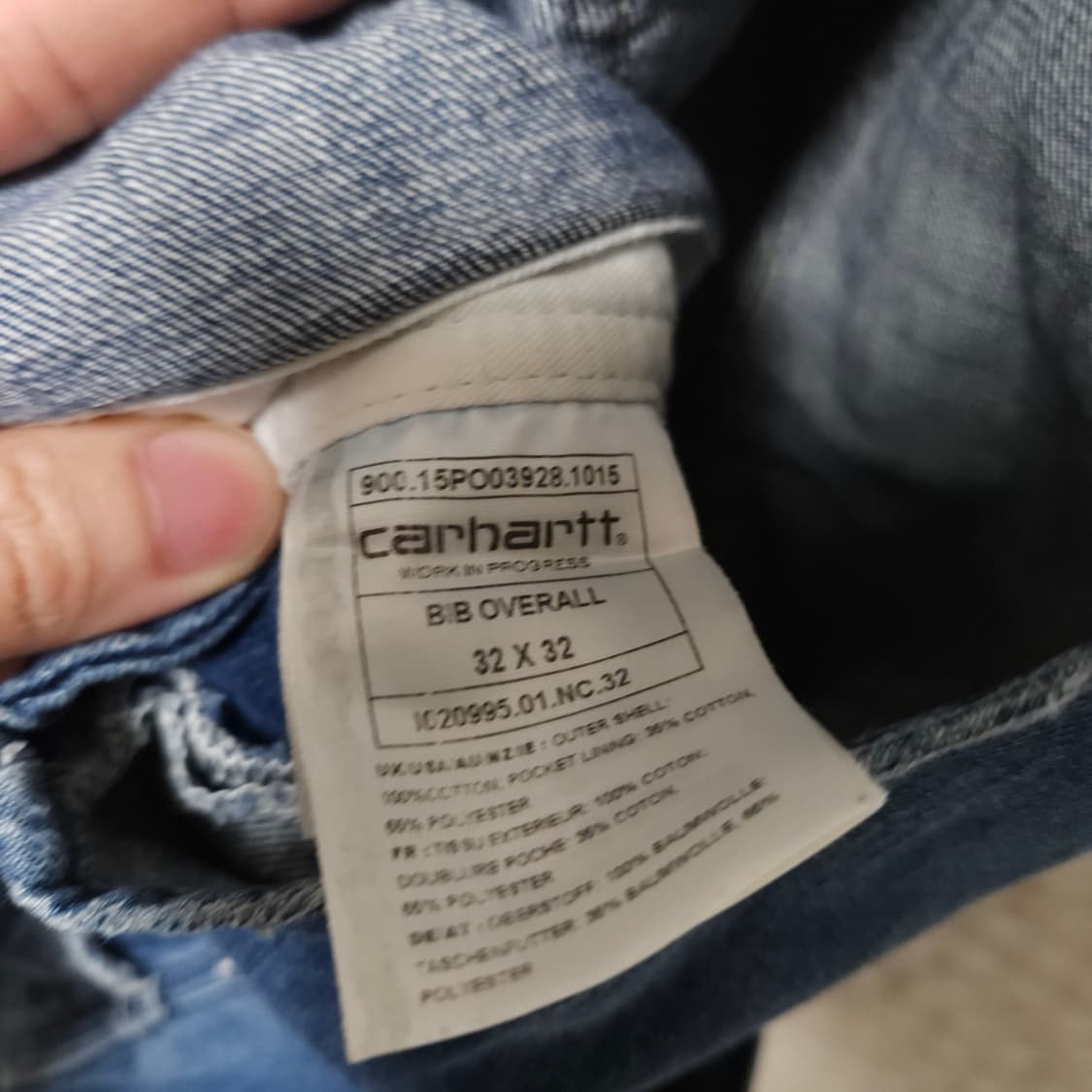 칼하트 데님 오버롤  상품이미지4