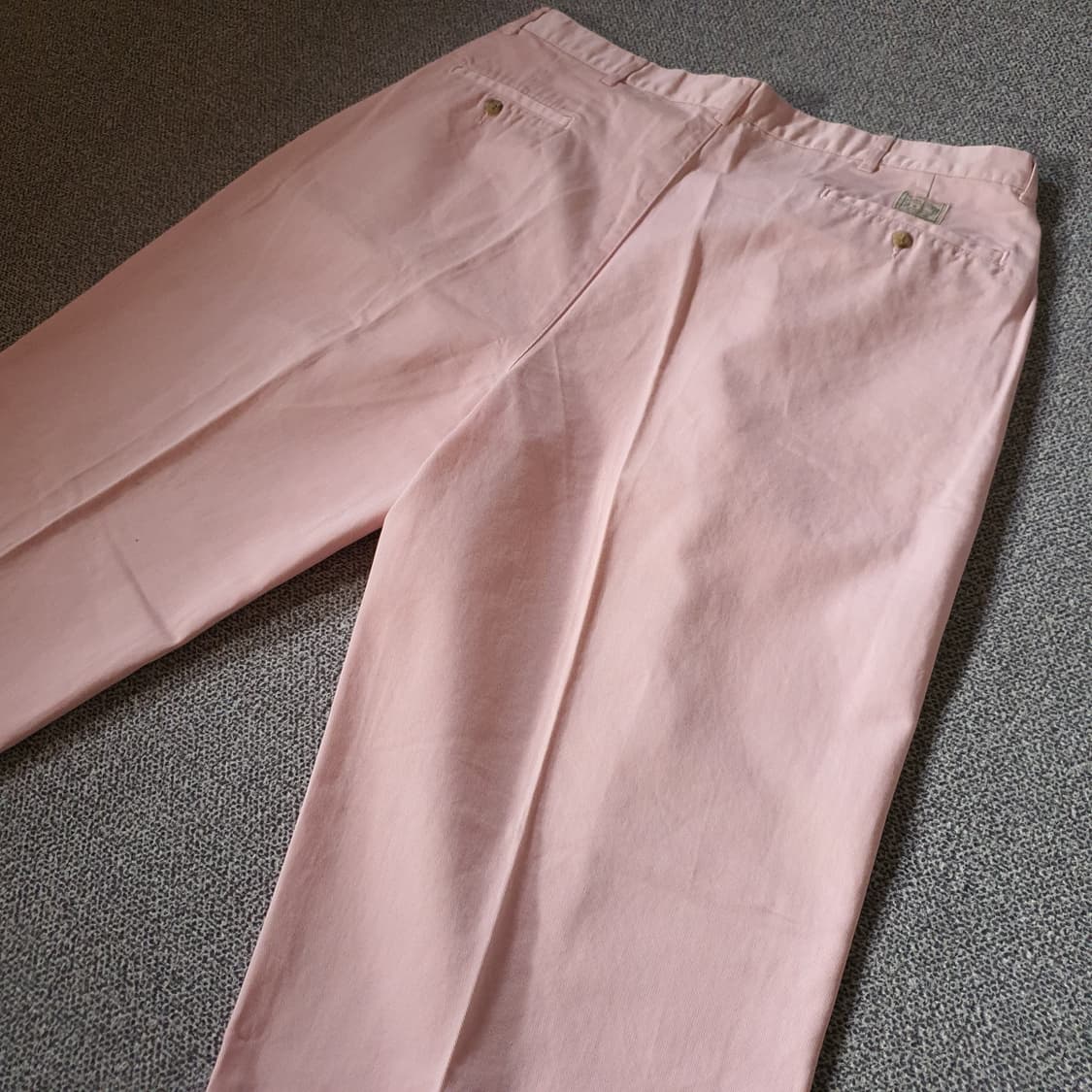 90s 폴로 랄프로렌 핑크 투턱 치노 팬츠  상품이미지8