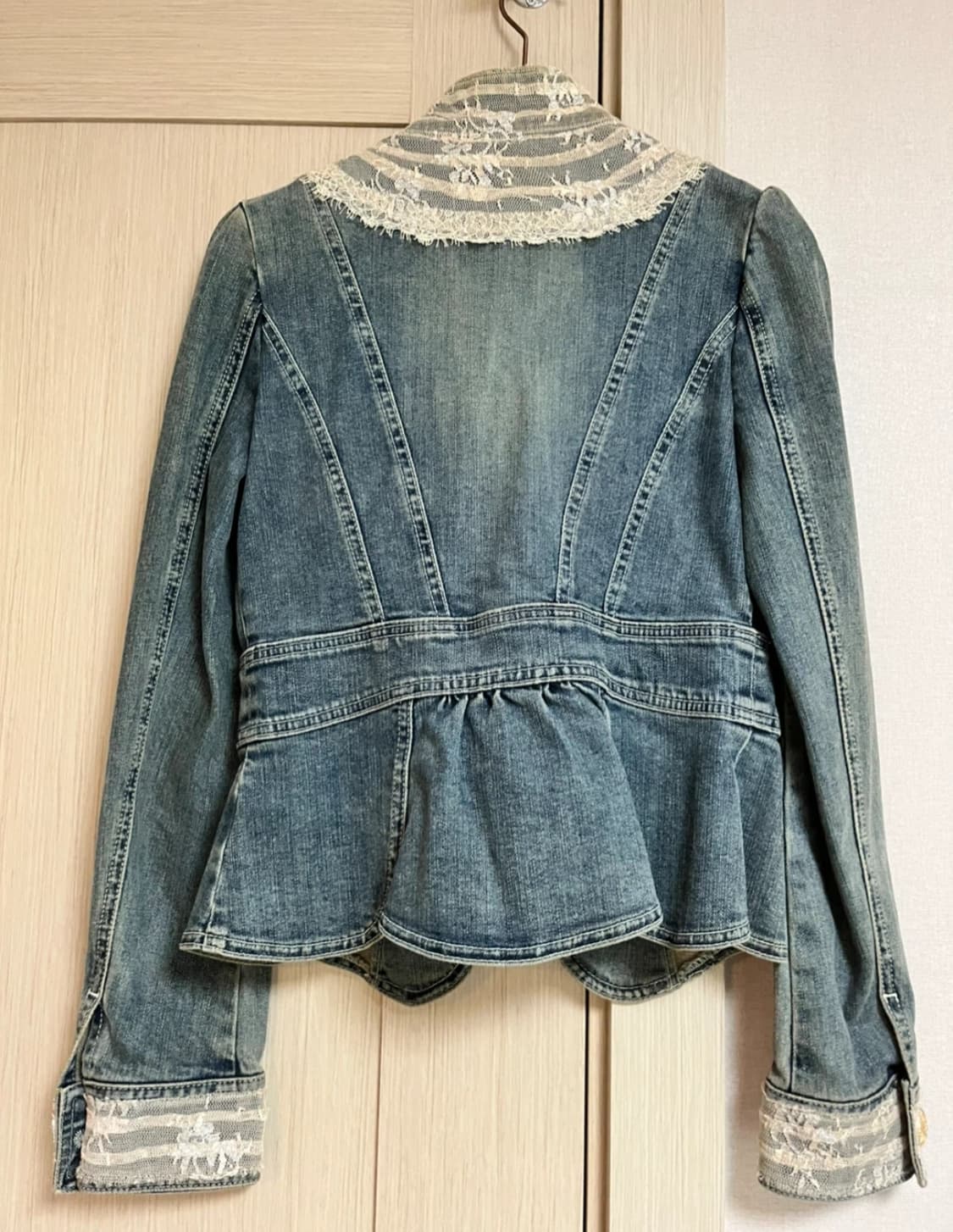 ANA CAPRI 안나 카프리 버터플라이 레이스 데님 자켓 M 상품이미지3