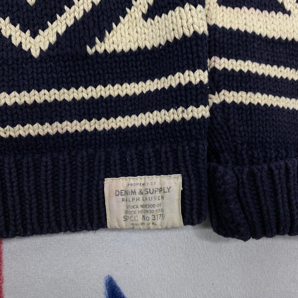 데님앤서플라이 랄프로렌 숄카라 가디건 M 상품이미지5