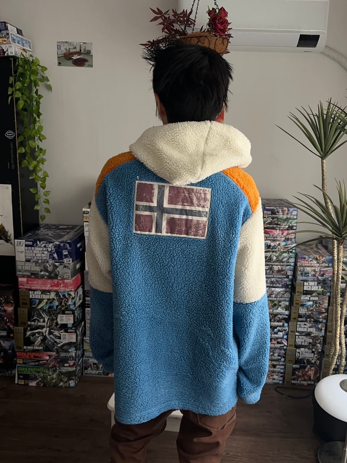 Napapijri 오버 컬러 플리스 후드집업 상품이미지6