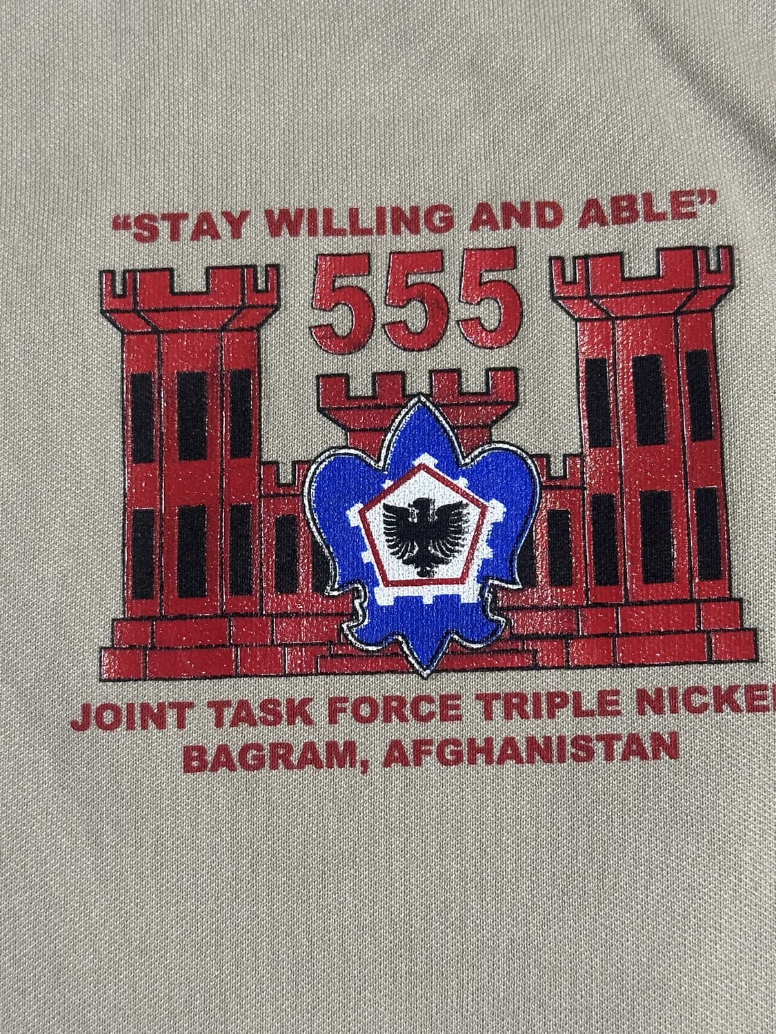 미군 카키색 파병 기념 기능성 라운드 반팔 티셔츠 (XL) 상품이미지5