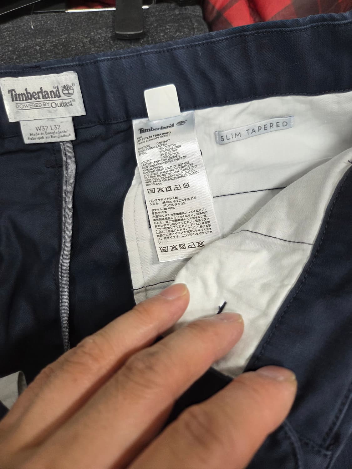 팀버랜드 원턱 테이퍼드 치노팬츠 32 슬림  상품이미지4