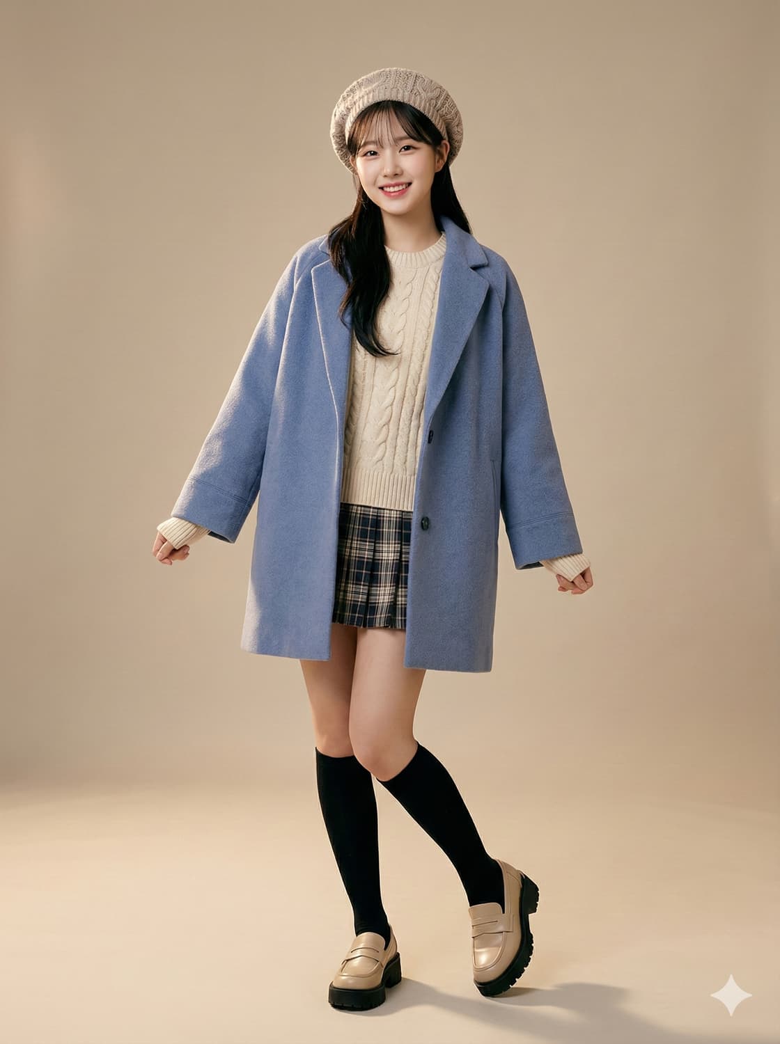 COMPAGNA 꼼빠니아 울 혼방 히든 버튼 퀼팅 코트 상품이미지1