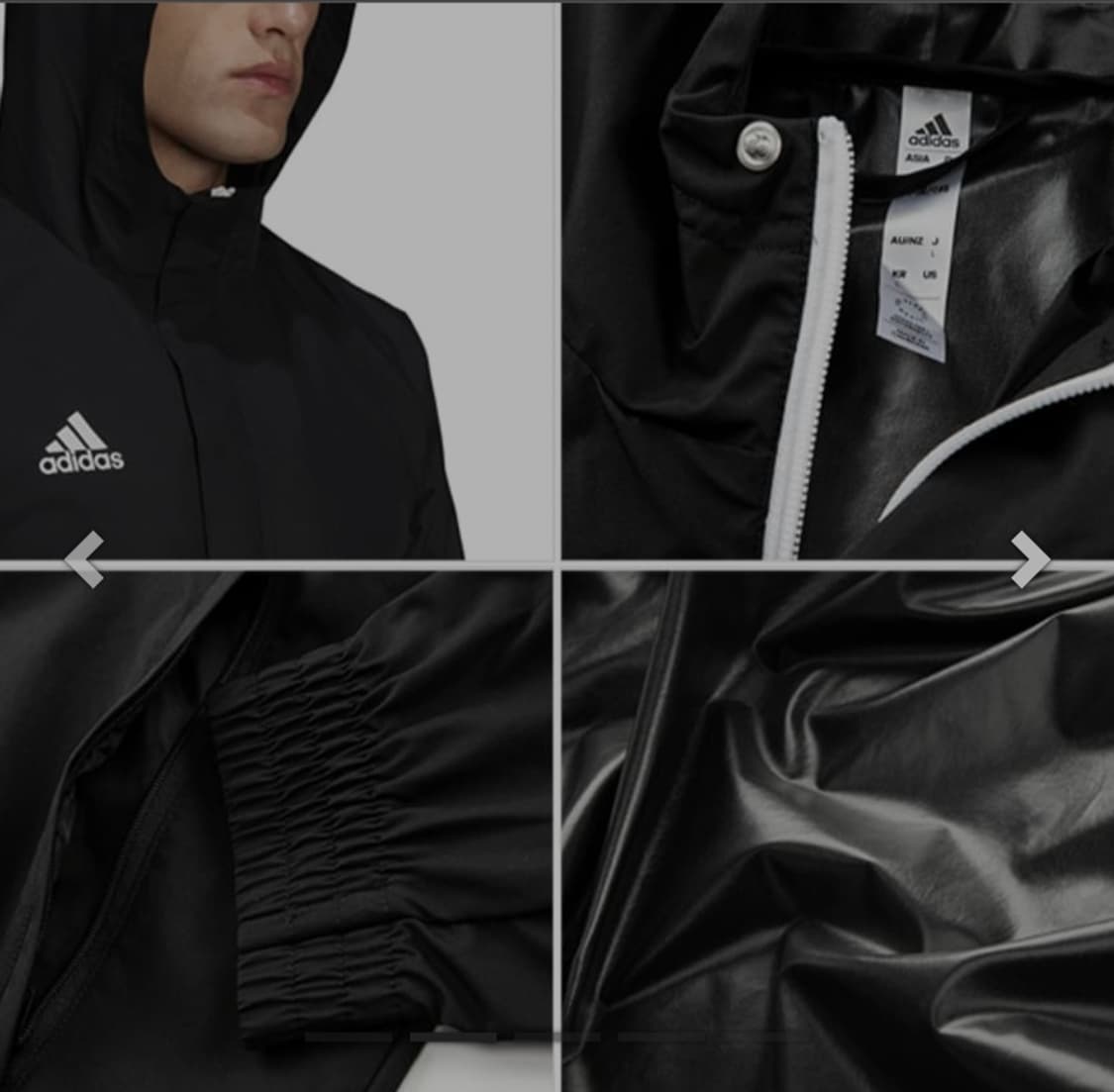 아디다스 블랙 후드 바람막이 (XL 상품이미지2