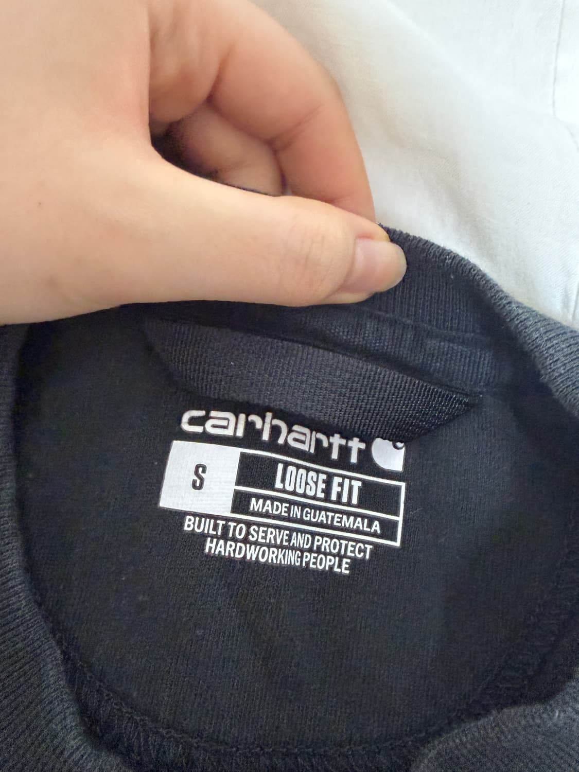 칼하트 블랙 맨투맨 루즈핏 S 상품이미지3
