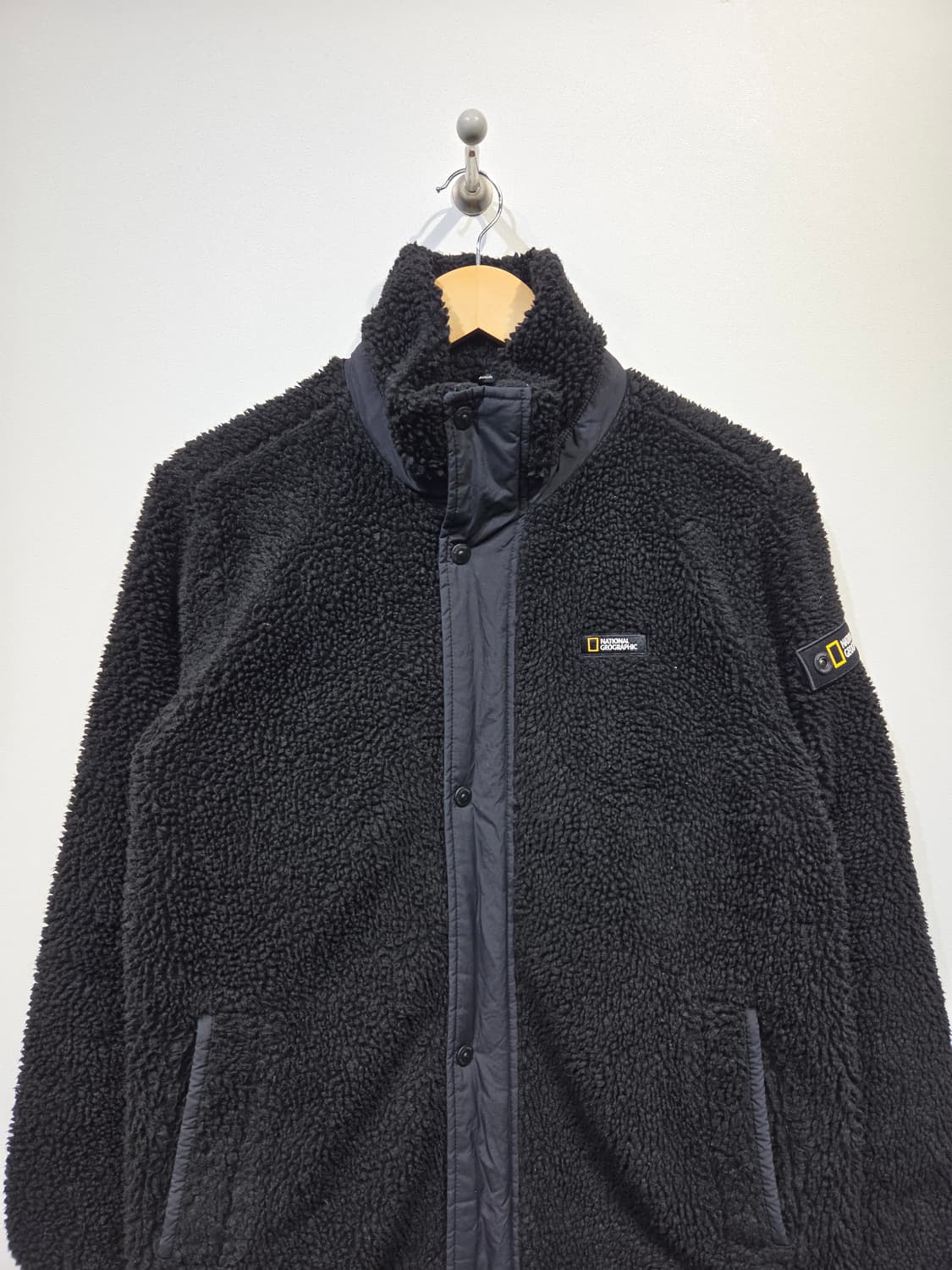 내셔널지오그래픽 유틸리티 롱 플리스 자켓 블랙 상품이미지3