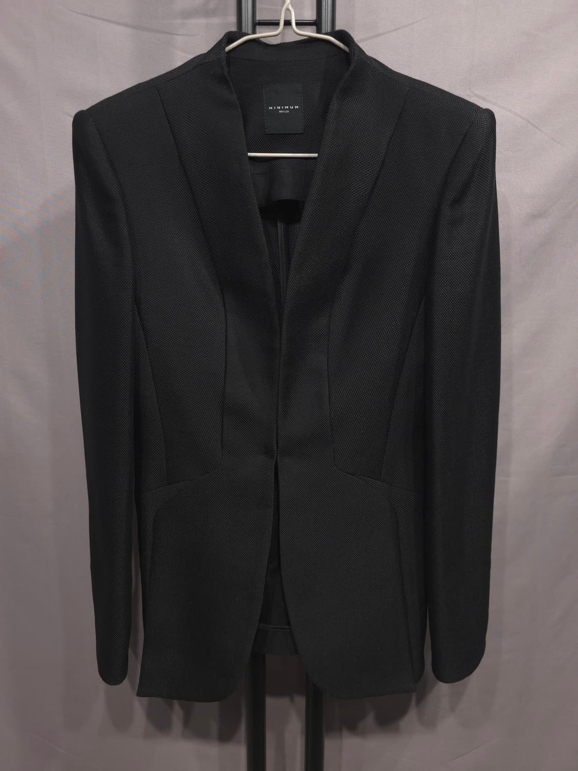 미니멈리플렉스 여성 메쉬 노카라 정장 자켓 상품이미지1