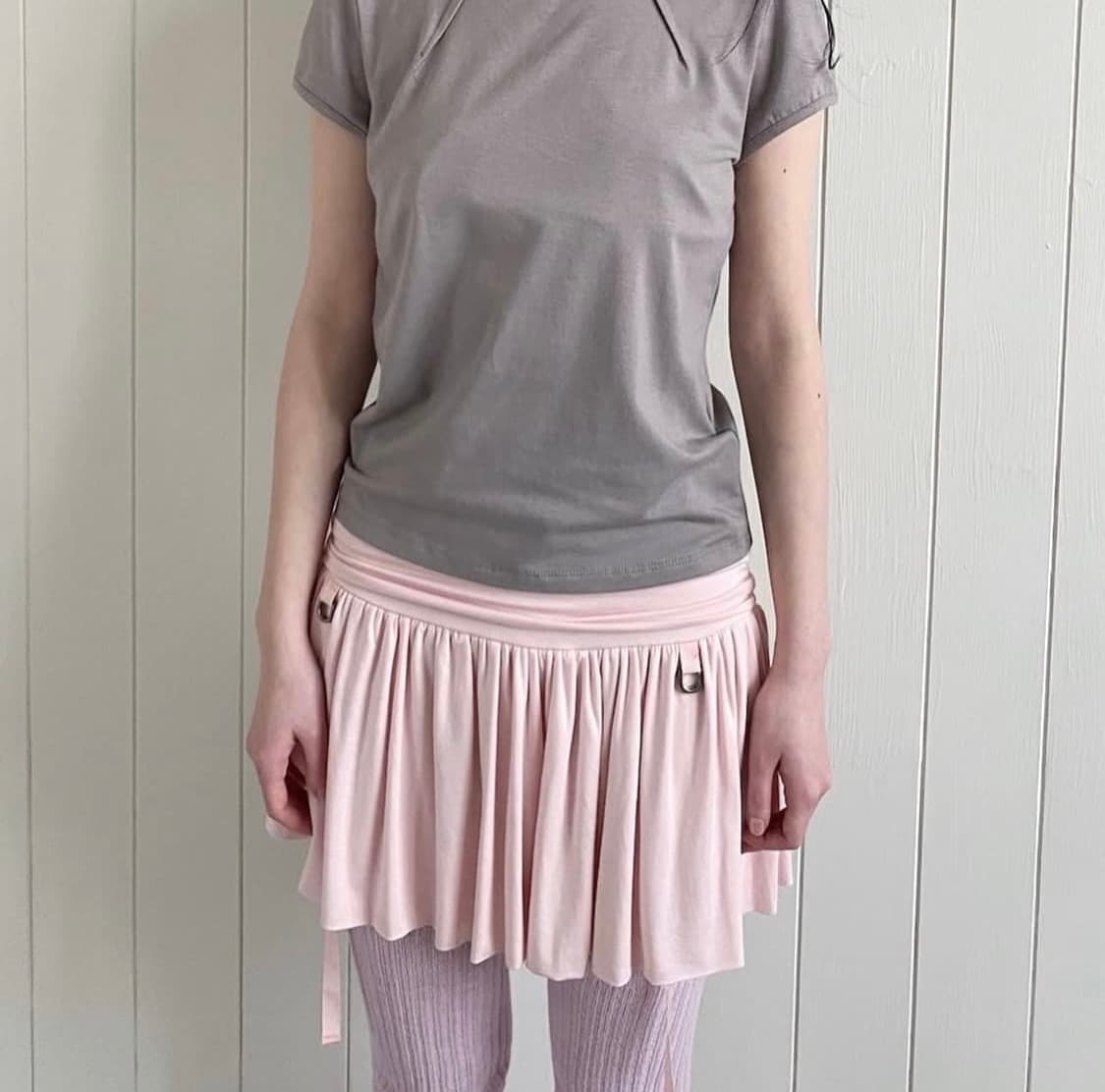 샵페어리 드레이프 리본 스커트 상품이미지3