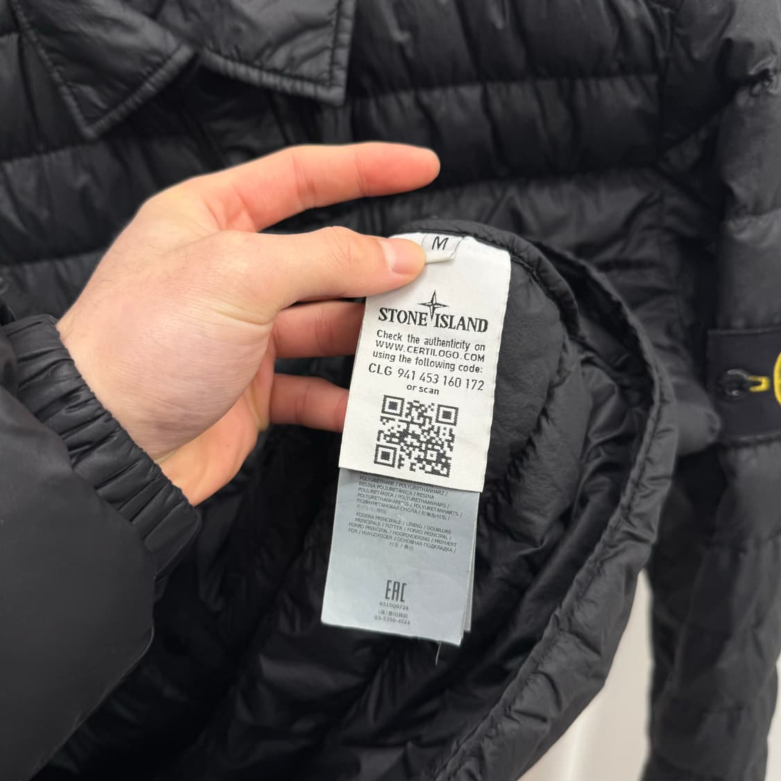 [M] 스톤아일랜드 마이크로 얀 경량패딩 블랙 상품이미지5