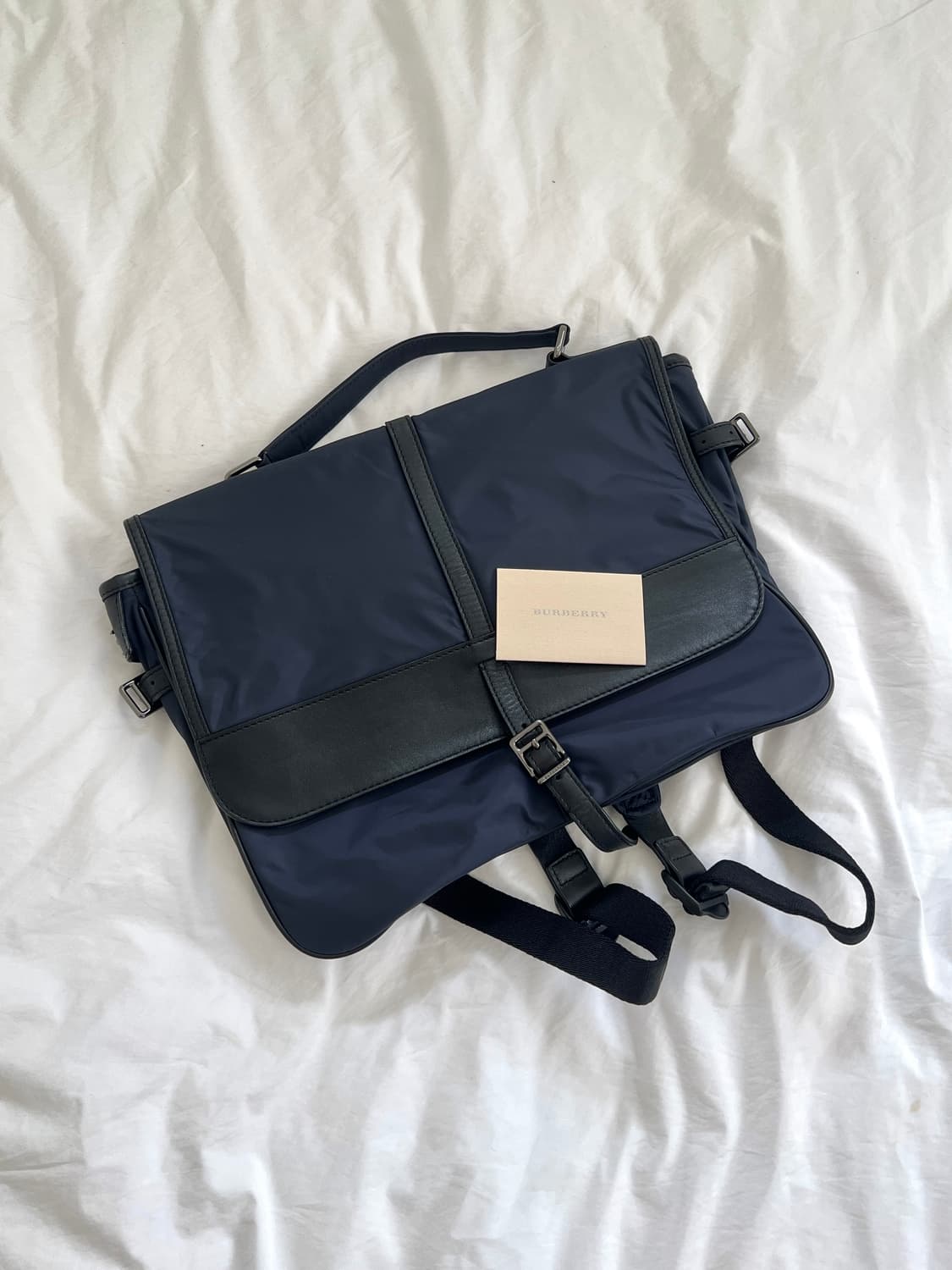 버버리 네이비 나일론 2way 백팩 토트백 상품이미지1